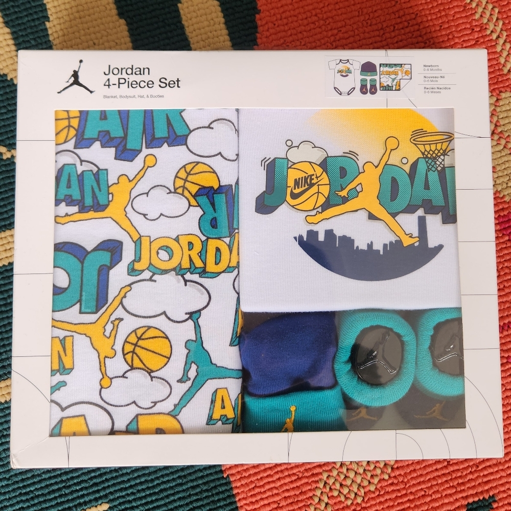 Jordan Baby Set with Blue, Yellow, and White